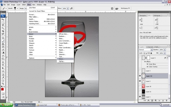 Creation of glass opo jal??: Step 4